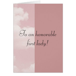 Eine werte erste Dame