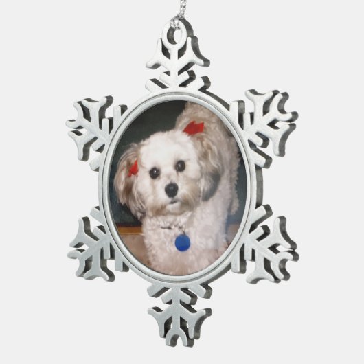 Eine wertvolle Schneeflocke Schneeflocken Zinn-Ornament (Rechts)