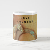 Eine Western-Tasse. ICH LIEBE LAND!