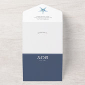 Eine Whale Boy Baby Dusche All In One Einladung (Außenbereich)