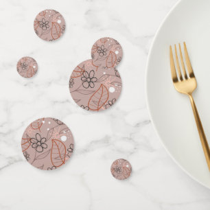 Eine Whimsical-Blume und Blätter drucken Konfetti
