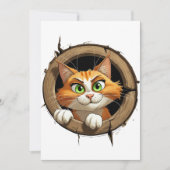 Eine Whimsikkatze mit hellgrünen Augen Pech Einladung (Vorderseite)