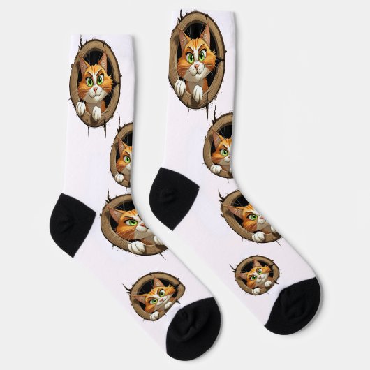 Eine Whimsikkatze mit hellgrünen Augen Pech Socken (Rechts)