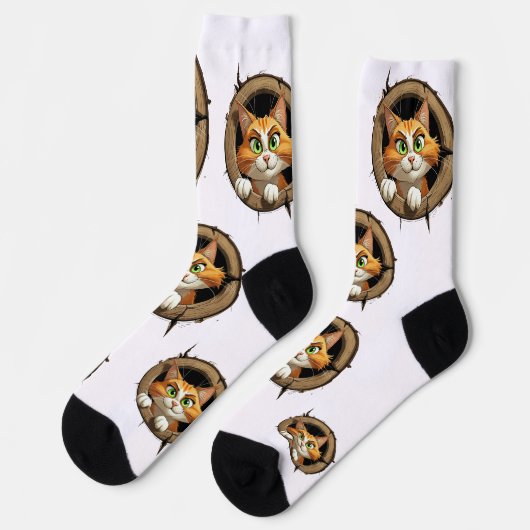 Eine Whimsikkatze mit hellgrünen Augen Pech Socken (Linkes Detail)