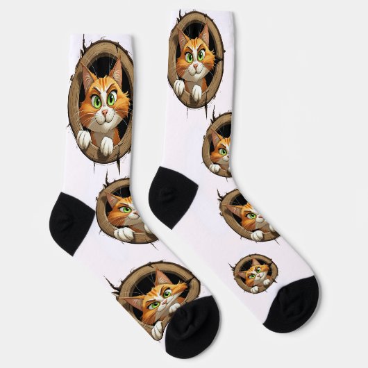 Eine Whimsikkatze mit hellgrünen Augen Pech Socken (Rechts)