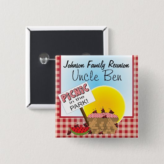 Eine Wiedersehen | Picnic im Park | Jeder Fall Button (Vorne & Hinten)