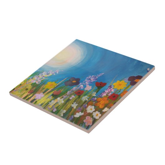 Eine Wiese von Wildblumen Fliese (Seite)