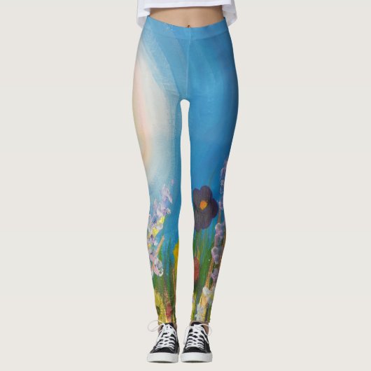 Eine Wiese von Wildblumen Leggings (Vorderseite)