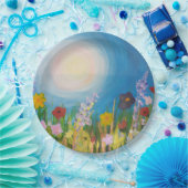Eine Wiese von Wildblumen Pappteller (Party)