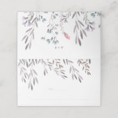 Eine Wildblume Hochzeit Platzkarte (Außenseite Aufgefaltet)