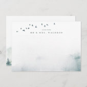 Eine Wildblume Hochzeitsreise mit Dankeschön-Karte Dankeskarte (Vorne/Hinten)