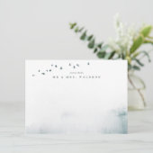 Eine Wildblume Hochzeitsreise mit Dankeschön-Karte Dankeskarte (Stehend Vorderseite)