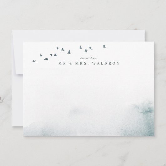 Eine Wildblume Hochzeitsreise mit Dankeschön-Karte Dankeskarte (Vorderseite)