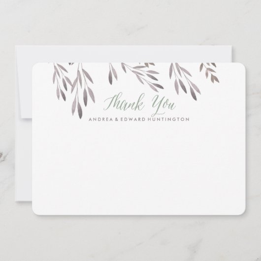 Eine Wildblume Hochzeitsreise mit Dankeschön-Karte Dankeskarte (Vorderseite)