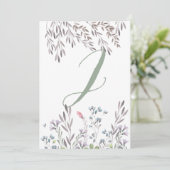 Eine Wildblume Hochzeitstisch Nr. 2 Doppelseitige  Einladung (Stehend Vorderseite)