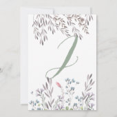 Eine Wildblume Hochzeitstisch Nr. 2 Doppelseitige  Einladung (Rückseite)