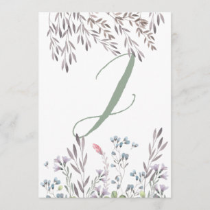 Eine Wildblume Hochzeitstisch Nr. 2 Doppelseitige  Einladung
