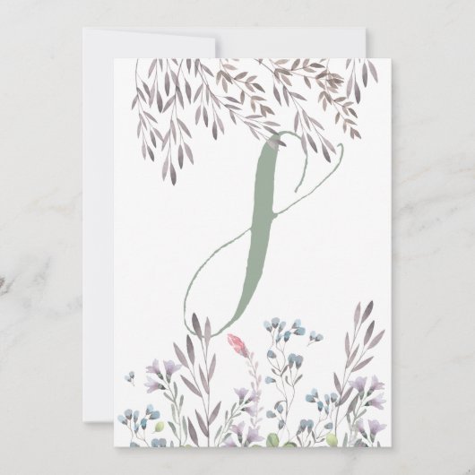 Eine Wildblume Hochzeitstisch Nr. 8 Doppelseitige Einladung (Vorderseite)