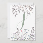 Eine Wildblume Hochzeitstisch Nr. 8 Doppelseitige Einladung (Rückseite)
