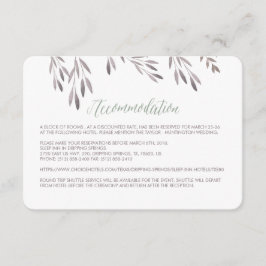 Eine Wildblume Wedding Hotel Enclosure Card Begleitkarte