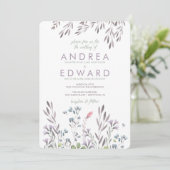Eine Wildblume Wedding v2 Einladung (Stehend Vorderseite)