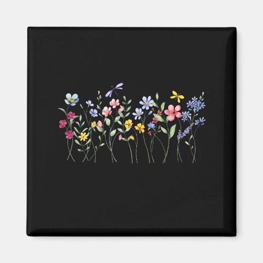 Eine Wildblumen-Mutter aufziehen Botanical _1 Magnet (Vorne)