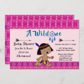 Eine wilde 1-Baby-Dusche, Tribal-Pfeile Abstrakt r Einladung (Vorne/Hinten)