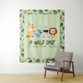 Eine wilde Dusche befindet sich auf dem Weg Wandteppich (Beispiel)