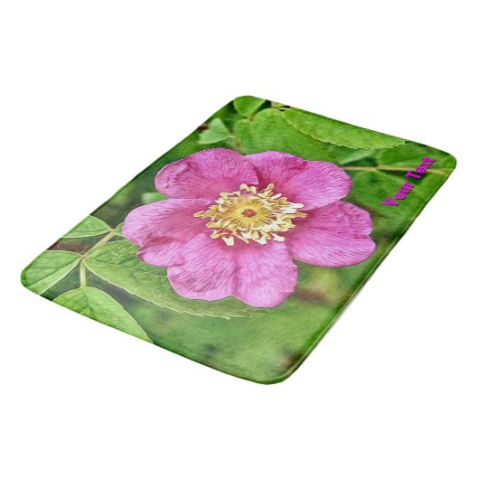 Eine wilde Rose Badematte (Schrägansicht)