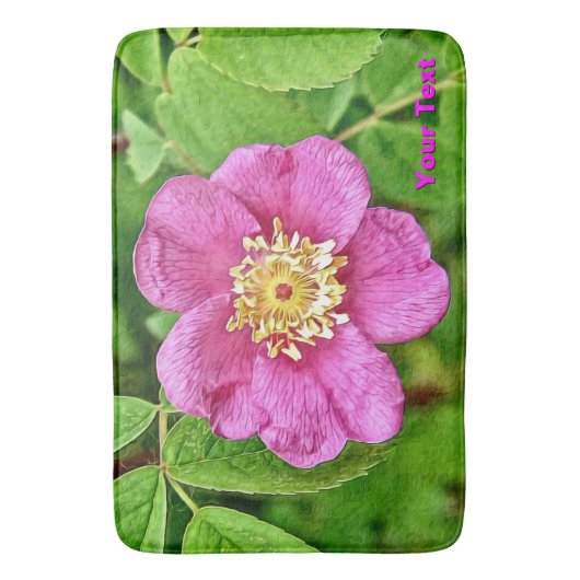 Eine wilde Rose Badematte (Vorderseite Vertikal)