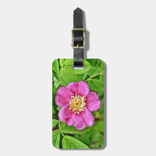 Eine wilde Rose Gepäckanhänger (Vorderseite vertikal)