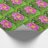 Eine wilde Rose Geschenkpapier (Ecke)