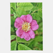 Eine wilde Rose Geschirrtuch (Vertikal)