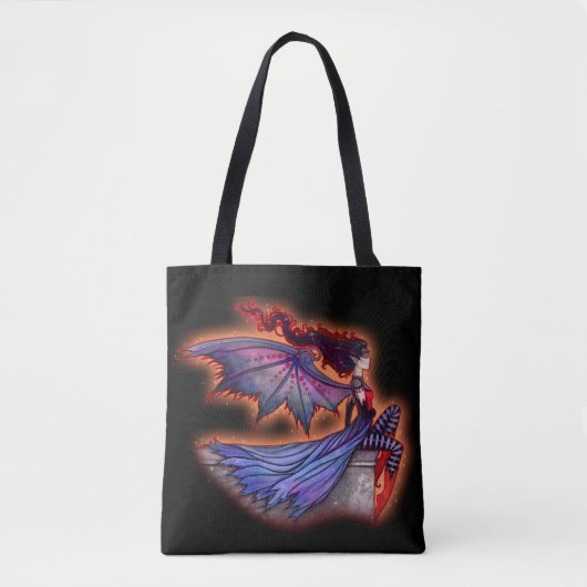 Eine Wind Gothic Vampire Fee Kunst Tasche (Vorderseite)