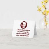 Eine Windkraftanlage tötet 3 Vögel - Weisheit Karte (Gelbe Blume)