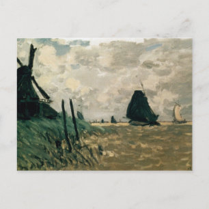 Eine Windmühle in der Nähe von Zaandam Postkarte