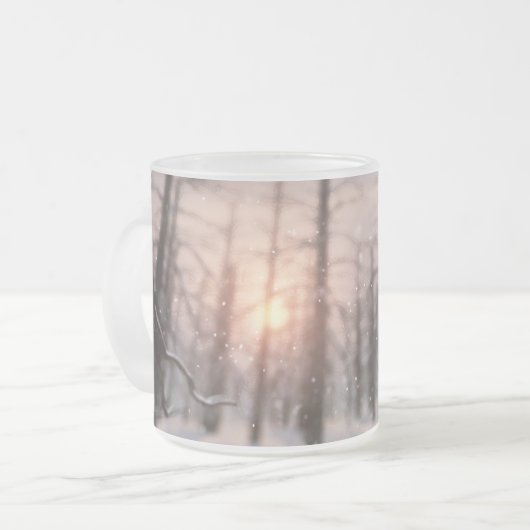 Eine Winter-Nacht-Traum-Tasse Mattglastasse (Vorderseite Links)