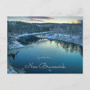 Eine Winterlandschaft aus New Brunswick Kanada Postkarte