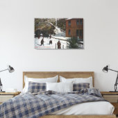 Eine Winterlandschaft, Erwachsene im Schnee Leinwanddruck (Insitu (Schlafzimmer))