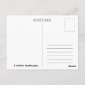 Eine Winterlandschaft. Postkarte (Rückseite)