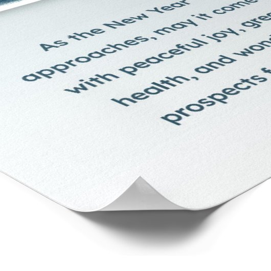 Eine winterliche Nacht Poster (Ecke)