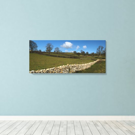 Eine Wintermauer Leinwanddruck (Insitu (Holzboden))