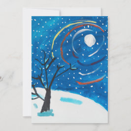 Eine Winternacht Feiertagskarte
