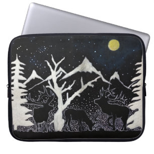 Eine Winternacht Laptopschutzhülle