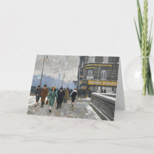 Eine Winterstraße   Paul Fischer Karte