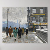 Eine Winterstraße | Paul Fischer Poster (Vorne)