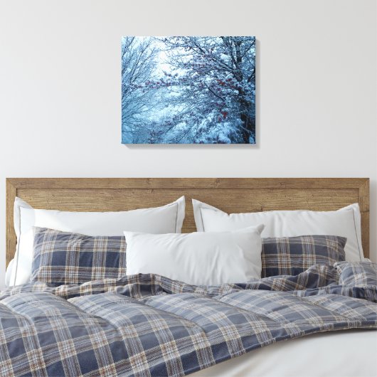 EINE WINTERTAGSLeinwand Leinwanddruck (Insitu (Schlafzimmer))