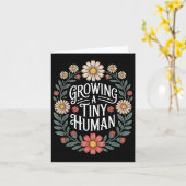 Eine winzige Announc der menschlichen Junge Mutter Karte (Gelbe Blume)