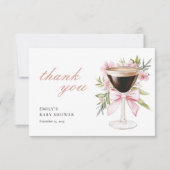 Eine winzige Espresso Martini Babydusche Dankeskarte (Vorderseite)