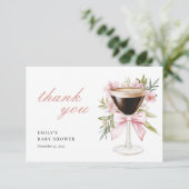Eine winzige Espresso Martini Babydusche Dankeskarte (Stehend Vorderseite)